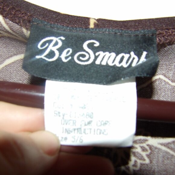 B Smart Floral Faux Wrap Dress Sz 5/6 - Picture 5 of 6